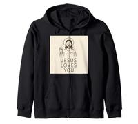 Jésus t'aime. Sweat à Capuche