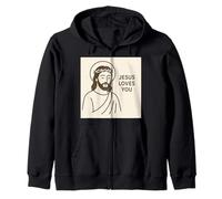 Jésus t'aime. Sweat à Capuche