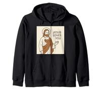 Jésus t'aime. Sweat à Capuche