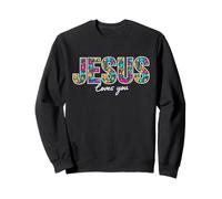 Jésus t'aime, Une fête Florale de la Foi chrétienne Sweatshirt