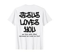 Jésus t'aime, vers de la Bible chrétienne, Style Graffiti T-Shirt