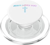 Jésus t'aime, vêtements chrétiens de la Sainte-Croix PopSockets PopGrip pour MagSafe