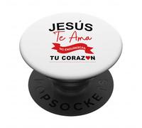 ¡Jesús Te AMA! No endurezcas tú corazón | Catholic Christian PopSockets PopGrip Adhésif