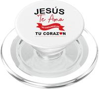 ¡Jesús Te AMA! No endurezcas tú corazón | Catholic Christian PopSockets PopGrip pour MagSafe