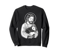 Jésus Tenant Un Opossum Sweatshirt