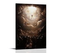 Jesus The Divine Light Saves Humanity Canvas Print Poster décoratif sur toile Art mural pour salon, chambre à coucher, art mural, impression d'image moderne, décoration de chambre familiale, 40 x 60