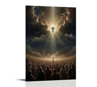 Jesus The Divine Light Saves Humanity Print Poster décoratif sur toile Art mural pour salon, chambre à coucher, art mural, impression d'image moderne, décoration de chambre familiale, 60 x 90 cm