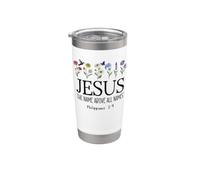Jesus the Name All Above Names Christian Philippians 2 9-11 Gobelet isotherme en acier inoxydable double paroi