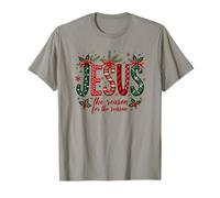 Jesus The Reason Christmas Faith Design Art Religieux T-Shirt