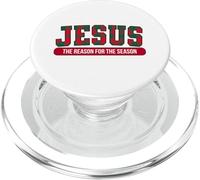 Jesus The Reason for The Season Plaid Noël Christian PopSockets PopGrip pour MagSafe