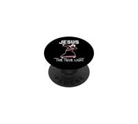 Jésus The True Light Gods Love Christian Easter Christmas PopSockets PopGrip Adhésif
