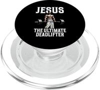 Jesus The Ultimate Deadlifter Fitness Christian Gym Poids PopSockets PopGrip pour MagSafe