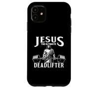 Jesus The Ultimate Deadlifter Funny Christian Workout Gym Coque pour iPhone 11