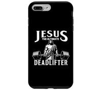 Jesus The Ultimate Deadlifter Funny Christian Workout Gym Coque pour iPhone 7 Plus/8 Plus