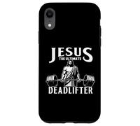 Jesus The Ultimate Deadlifter Funny Christian Workout Gym Coque pour iPhone XR