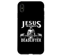 Jesus The Ultimate Deadlifter Funny Christian Workout Gym Coque pour iPhone XS Max