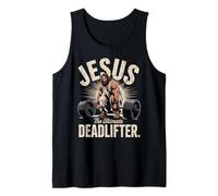 Jesus The Ultimate Deadlifter Muscle Gym Funny Christian Débardeur