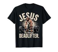 Jesus The Ultimate Deadlifter Muscle Gym Funny Christian T-Shirt