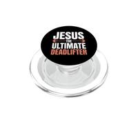 Jesus The Ultimate Deadlifter PopSockets PopGrip pour MagSafe