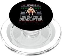 Jesus The Ultimate Deadlifter Ugly Christmas Haltérophilie PopSockets PopGrip pour MagSafe