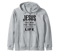 Jésus The Way The Life Christian Sweat à Capuche