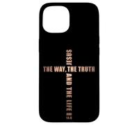 Jesus The Way The Truth and The Life - John 14:6 Cross Coque pour iPhone 15