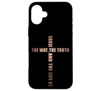 Jesus The Way The Truth and The Life - John 14:6 Cross Coque pour iPhone 16 Plus