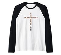 Jesus The Way The Truth and The Life - John 14:6 Cross Manche Raglan