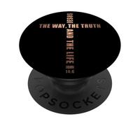 Jesus The Way The Truth and The Life - John 14:6 Cross PopSockets PopGrip Adhésif