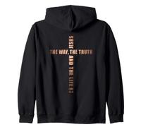 Jesus The Way The Truth and The Life - John 14:6 Cross Sweat à Capuche