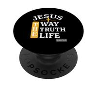 Jésus The Way The Truth The Life Christian Worship Bible PopSockets PopGrip Adhésif