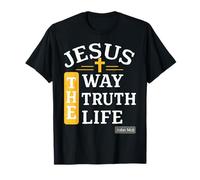 Jésus The Way The Truth The Life Christian Worship Bible T-Shirt