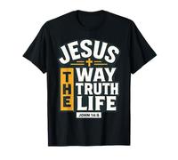 Jésus The Way The Truth The Life Christian Worship Bible T-Shirt