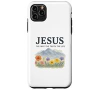 Jesus The Way The Truth The Life Watercolor Mountains Coque pour iPhone 11 Pro Max