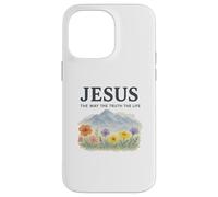 Jesus The Way The Truth The Life Watercolor Mountains Coque pour iPhone 14 Pro Max