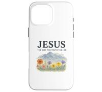 Jesus The Way The Truth The Life Watercolor Mountains Coque pour iPhone 16 Pro Max