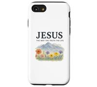 Jesus The Way The Truth The Life Watercolor Mountains Coque pour iPhone SE (2020) / 7/8