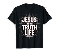 Jésus The Way Truth Life John 14 6 Christian Spiritual T-Shirt