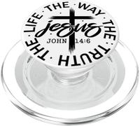 Jesus The Way Truth Life John 14:6 Citation chrétienne PopSockets PopGrip pour MagSafe