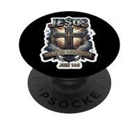 Jesus The Way Truth Life John 14:6 Citation de la Bible chrétienne PopSockets PopGrip Adhésif