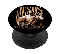 Jesus The Way Truth Life John 14:6 Pâques PopSockets PopGrip Adhésif