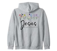 Jesus The Way Truth The Life Christian Bible Verse God Quote Sweat à Capuche
