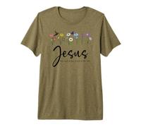 Jesus The Way Truth The Life Christian Bible Verse John 14:1 T-Shirt Haut de Gamme