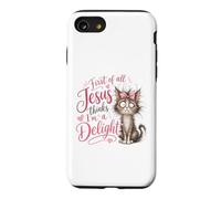 Jesus Thinks I'm A Delight Funny Christian Faith Cat Lover Coque pour iPhone SE (2020) / 7/8
