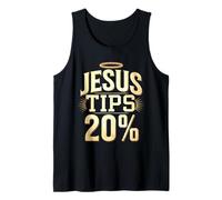 Jesus Tips 20% Blagues de serveur barman -- Débardeur