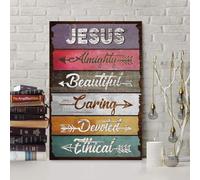 Jésus Tout-Puissant, Beau, Attentionné, Dévoué, Art mural sur toile éthique