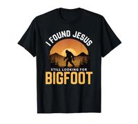 Jésus Trouve Toujours à la Recherche de Bigfoot Camping Randonnée T-Shirt Graphique avec Valeur