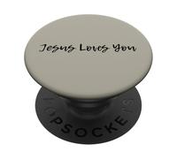 Jésus Vous Aime chrétien Dieu est Amour Foi Simple Espoir PopSockets PopGrip Adhésif