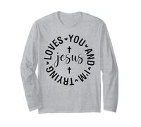 Jésus Vous Aime chrétiens Hommes et Femmes reconnaissants Manche Longue