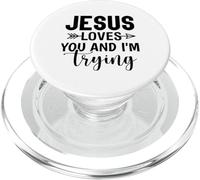 Jésus Vous Aime chrétiens Hommes et Femmes reconnaissants PopSockets PopGrip pour MagSafe